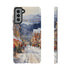Bustling Victorian Christmas Market - Impact Resistant Phone Case Samsung Galaxy S21 Plus Glossy